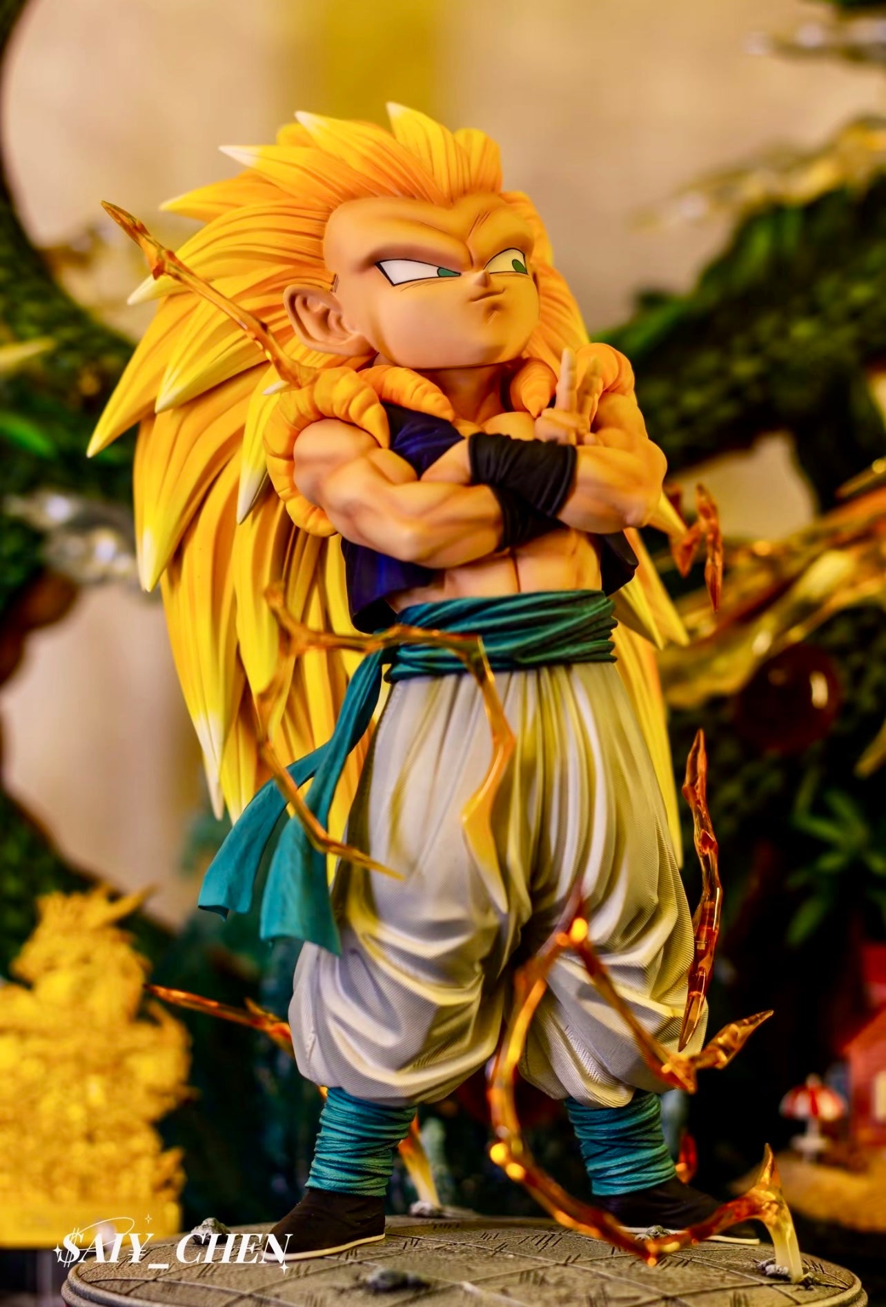 Dragon Ball Gotenks Super Saiyan 3 Overseas Limited Edition Genuine Figure Garage Kit